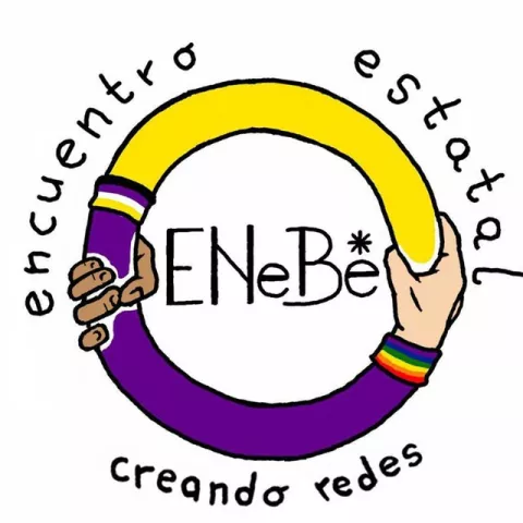 Logo del encuentro. Un circulo formado por dos brazos