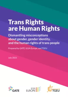 Cover of the report "Trans Rights Are Human Rights"