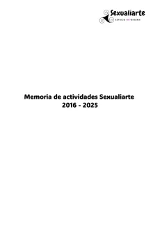 Portada de la memoria de actividades