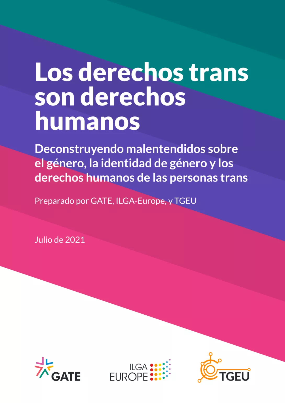 Portada de la publicación "Los derechos de las personas trans son derechos humanos"