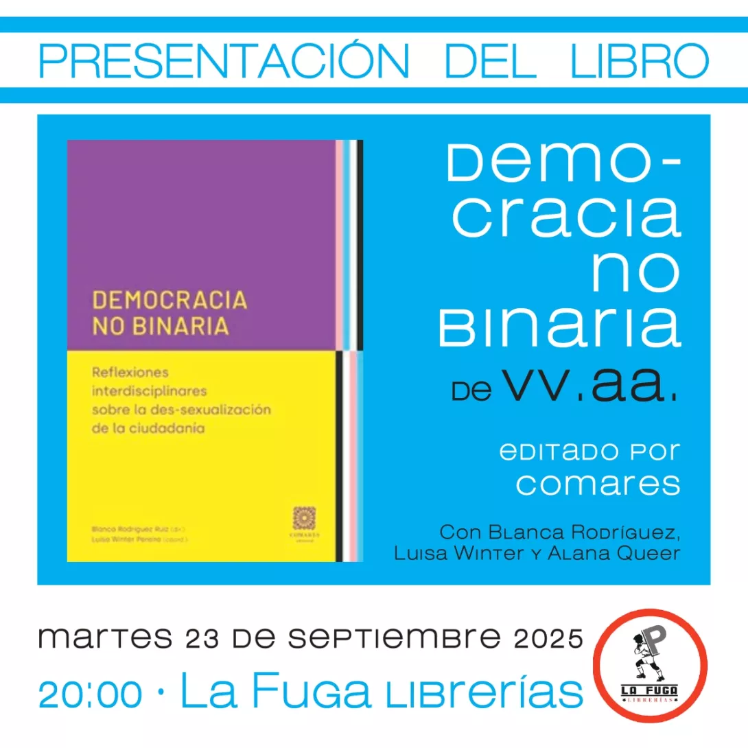 Cartel con la portada del libro